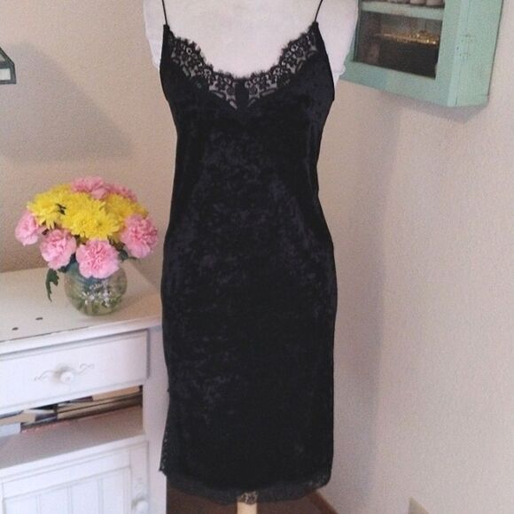 Divided Crushed Velvet Dress - Picture 1 of 10